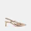 PAMLA MID WIDE HEELS LIGHT GOLD DISTRESSED LEATHER - Re:vita(Pamla Mid Wide Heels Light Gold Distressed Leather Wcxsj_ygpj Resale)