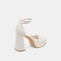 PANDRO HEELS WHITE SATIN(Pandro Heels White Satin) -Dolce Vita Shop DOLCEVITA HEELS PANDRO WHITE SATIN 03