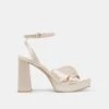 PARLO HEELS IVORY SATIN(Parlo Heels Ivory Satin)