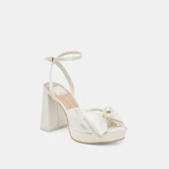 PATTON HEELS IVORY SATIN(Patton Heels Ivory Satin) -Dolce Vita Shop DOLCEVITA HEELS PATTON IVORY SATIN 01