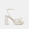 PATTON HEELS IVORY SATIN(Patton Heels Ivory Satin)