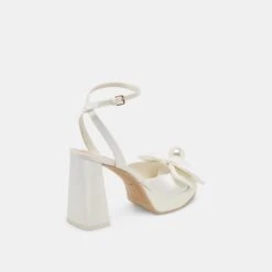 PATTON HEELS IVORY SATIN(Patton Heels Ivory Satin) -Dolce Vita Shop DOLCEVITA HEELS PATTON IVORY SATIN 03