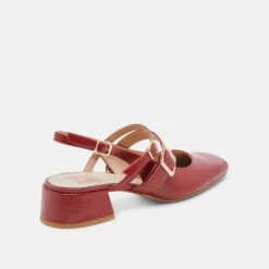 PATZY HEELS CRIMSON CRINKLE PATENT LEATHER(Patzy Heels Crimson Crinkle Patent Leather) -Dolce Vita Shop DOLCEVITA HEELS PATZY CRIMSON CRINKLE PATENT LEATHER 03