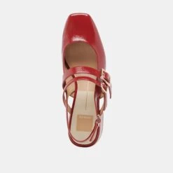 PATZY HEELS CRIMSON CRINKLE PATENT LEATHER(Patzy Heels Crimson Crinkle Patent Leather) -Dolce Vita Shop DOLCEVITA HEELS PATZY CRIMSON CRINKLE PATENT LEATHER 06