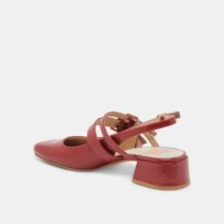 PATZY HEELS CRIMSON CRINKLE PATENT LEATHER(Patzy Heels Crimson Crinkle Patent Leather) -Dolce Vita Shop DOLCEVITA HEELS PATZY CRIMSON CRINKLE PATENT LEATHER 09