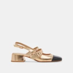 PATZY HEELS GOLD MULTI LEATHER(Patzy Heels Gold Multi Leather)