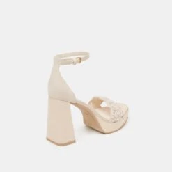 PELTIN PEARL HEELS VANILLA WOVEN RAFFIA(Peltin Pearl Heels Vanilla Woven Raffia) -Dolce Vita Shop DOLCEVITA HEELS PELTINPEARL VANILLAWOVENRAFFIA 03