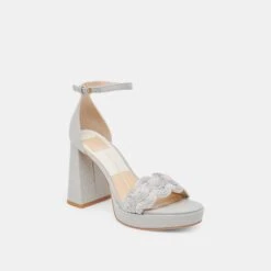 PELTIN HEELS GREY WOVEN RAFFIA(Peltin Heels Grey Woven Raffia) -Dolce Vita Shop DOLCEVITA HEELS PELTIN GREYWOVENRAFFIA 01