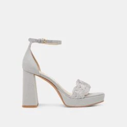 PELTIN HEELS GREY WOVEN RAFFIA(Peltin Heels Grey Woven Raffia)