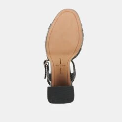 PEYTEN WIDE HEELS BLACK WOVEN STELLA(Peyten Wide Heels Black Woven Stella) -Dolce Vita Shop DOLCEVITA HEELS PEYTEN BLACKWOVENSTELLA 07