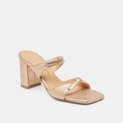 SHANE HEELS GOLD METALLIC LEATHER(Shane Heels Gold Metallic Leather) -Dolce Vita Shop DOLCEVITA HEELS SHANE GOLDLEATHER 01