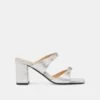 SHANE HEELS SILVER METALLIC LEATHER(Shane Heels Silver Metallic Leather)