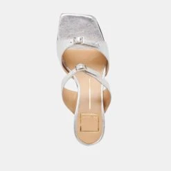 SHANE HEELS SILVER METALLIC LEATHER(Shane Heels Silver Metallic Leather) -Dolce Vita Shop DOLCEVITA HEELS SHANE SILVERLEATHER 06