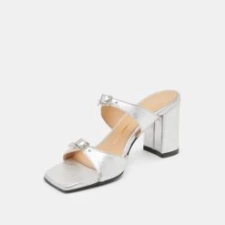 SHANE HEELS SILVER METALLIC LEATHER(Shane Heels Silver Metallic Leather) -Dolce Vita Shop DOLCEVITA HEELS SHANE SILVERLEATHER 08