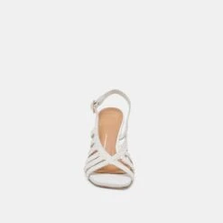 SICILY HEELS WHITE WOVEN LEATHER(Sicily Heels White Woven Leather) -Dolce Vita Shop DOLCEVITA HEELS SICILY WHITELEATHER 04