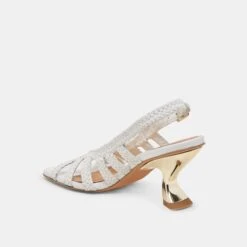 SICILY HEELS WHITE WOVEN LEATHER(Sicily Heels White Woven Leather) -Dolce Vita Shop DOLCEVITA HEELS SICILY WHITELEATHER 09