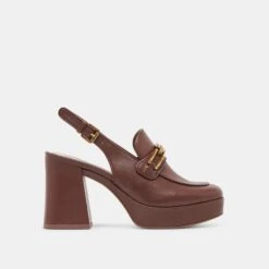 SIRUS HEELS CHOCOLATE LEATHER - Re:vita(Sirus Heels Chocolate Leather Resale)