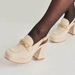 SIRUS HEELS SANDSTONE WOVEN(Sirus Heels Sandstone Woven) -Dolce Vita Shop DOLCEVITA HEELS SIRUS SANDSTONEWOVEN ONFOOT 02