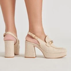 SIRUS HEELS SANDSTONE WOVEN(Sirus Heels Sandstone Woven) -Dolce Vita Shop DOLCEVITA HEELS SIRUS SANDSTONEWOVEN ONFOOT 03