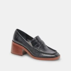 TALIE LOAFERS NOIR EMBOSSED LEATHER - Re:vita(Talie Loafers Noir Embossed Leather Resale) -Dolce Vita Shop DOLCEVITA HEELS TALIE NOIREMBOSSEDLEATHER 01 df2a2e16 f444 4d75 a74e 46adce7f25e4