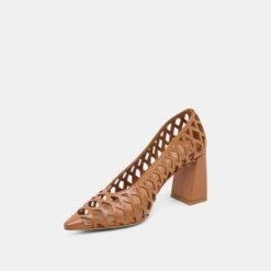 TANYA HEELS COGNAC WOVEN LEATHER(Tanya Heels Cognac Woven Leather) -Dolce Vita Shop DOLCEVITA HEELS TANYA COGNACWOVENLEATHER 08