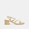 TRINI HEELS GOLD LEATHER(Trini Heels Gold Leather)