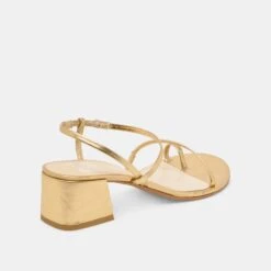 TRINI HEELS GOLD LEATHER(Trini Heels Gold Leather) -Dolce Vita Shop DOLCEVITA HEELS TRINI GOLDLEATHER 03