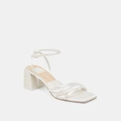 YSABEL PEARL HEELS TRUE WHITE SATIN(Ysabel Pearl Heels True White Satin) -Dolce Vita Shop DOLCEVITA HEELS YSABELPEARL TRUEWHITESATIN 01