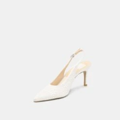 ELASI PEARL HEELS TRUE WHITE SATIN(Elasi Pearl Heels True White Satin) -Dolce Vita Shop DOLCEVITA HEEL ELASIPEARL TRUEWHITESATIN 08
