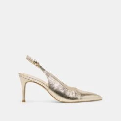 ELASI HEELS LIGHT GOLD CRINKLE PATENT(Elasi Heels Light Gold Crinkle Patent)