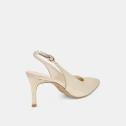 ELASI HEELS LIGHT GOLD CRINKLE PATENT(Elasi Heels Light Gold Crinkle Patent) -Dolce Vita Shop DOLCEVITA HEEL ELASI LIGHTGOLDCRINKLEPATENT 03