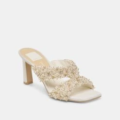 GITEL RHINESTONE HEELS IVORY RHINESTONE(Gitel Rhinestone Heels Ivory Rhinestone) -Dolce Vita Shop DOLCEVITA HEEL GITELRHINESTONE IVORYRHINESTONE 01