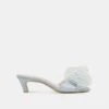 NARITA PEARL HEELS LIGHT BLUE SATIN(Narita Pearl Heels Light Blue Satin)