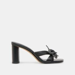 NIKIL HEELS BLACK LEATHER(Nikil Heels Black Leather)