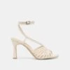 NIVANA HEELS OFF WHITE CRINKLE PATENT(Nivana Heels Off White Crinkle Patent)