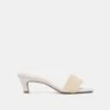 REXA PEARL HEELS OFF WHITE SATIN(Rexa Pearl Heels Off White Satin)