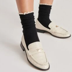 PRAIRIE SOCKS 2 PACK BLACK BURGUNDY(Prairie Sock 2 Pack Black Burgundy) -Dolce Vita Shop DOLCEVITA HOISERY SOCKS ONFOOT 08