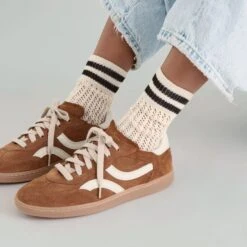 REBEL SNEAKERS PECAN SUEDE(Rebel Sneakers Pecan Suede) -Dolce Vita Shop DOLCEVITA HOISERY SOCKS ONFOOT 15 4fc91b61 2b02 4f0e b78d 7245096ed6b5