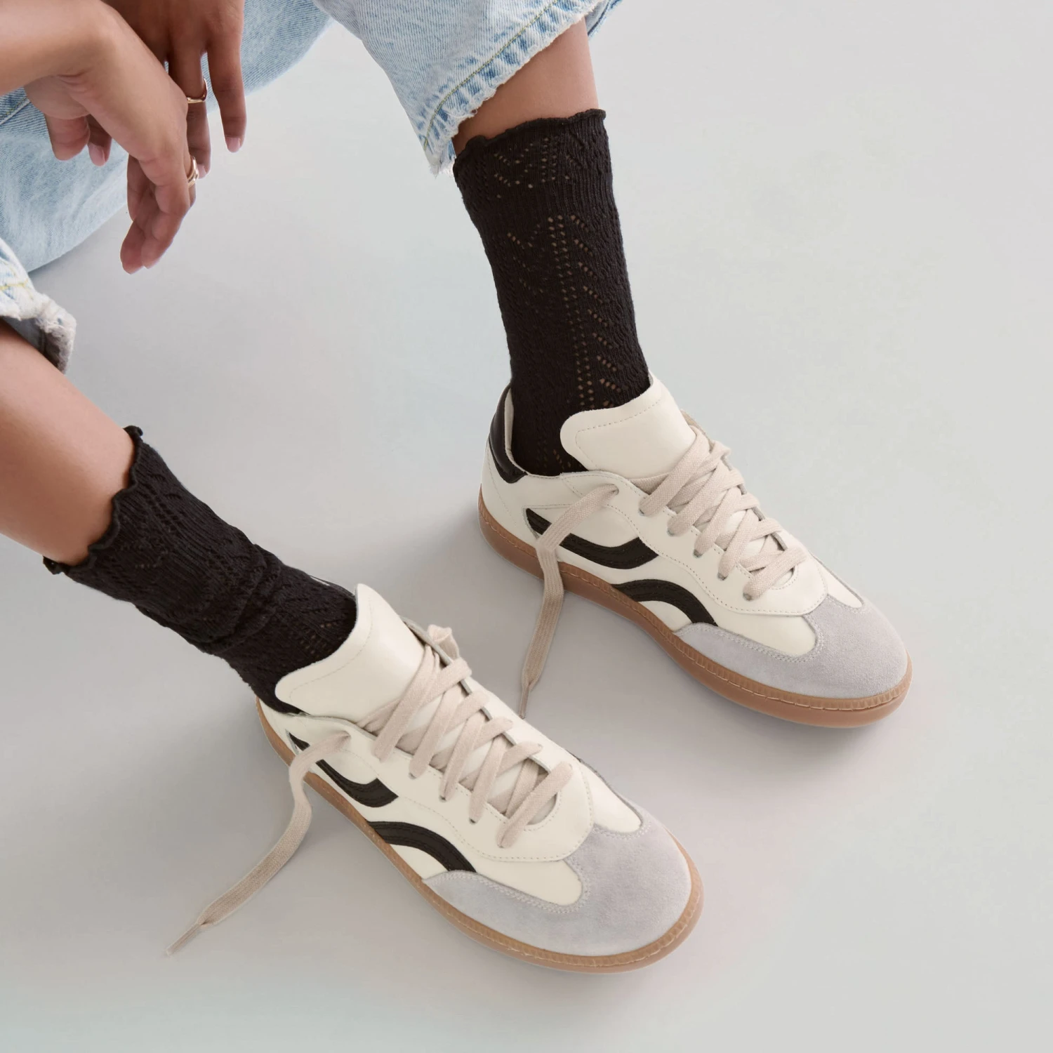 POINTELLE SOCKS BLACK(Pointelle Socks Black) 6 POINTELLE SOCKS BLACK(Pointelle Socks Black) - Image 6