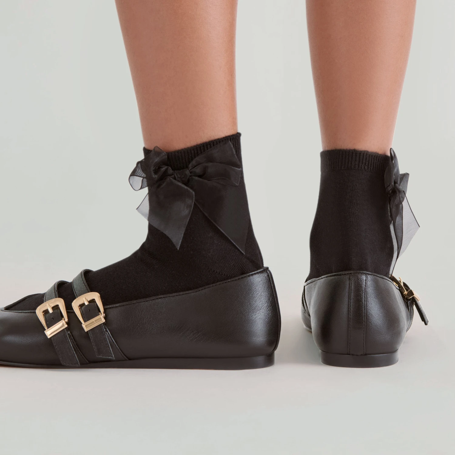 BOW ANKLET SOCKS BLACK(Bow Anklet Socks Black) 2 BOW ANKLET SOCKS BLACK(Bow Anklet Socks Black) - Image 2