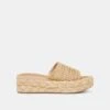 CHAVI MESH SANDALS NATURAL WOVEN RAFFIA(Chavi Mesh Sandals Natural Woven Raffia)