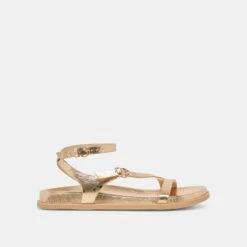 DARLIS SANDALS GOLD DISTRESSED LEATHER(Darlis Sandals Gold Distressed Leather)