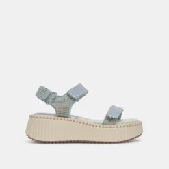 Dolce Vita DEBRA SANDALS LIGHT BLUE KNIT(Debra Sandals Light Blue Knit)