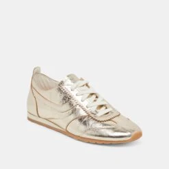 DELANY SNEAKERS LIGHT GOLD CRINKLE PATENT(Delany Sneakers Light Gold Crinkle Patent) -Dolce Vita Shop DOLCEVITA SANDALS DELANY LIGHTGOLDCRINKLEPATENT 01