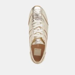 DELANY SNEAKERS LIGHT GOLD CRINKLE PATENT(Delany Sneakers Light Gold Crinkle Patent) -Dolce Vita Shop DOLCEVITA SANDALS DELANY LIGHTGOLDCRINKLEPATENT 06