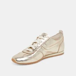 DELANY SNEAKERS LIGHT GOLD CRINKLE PATENT(Delany Sneakers Light Gold Crinkle Patent) -Dolce Vita Shop DOLCEVITA SANDALS DELANY LIGHTGOLDCRINKLEPATENT 08