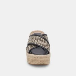 ELDORA HEELS WHITE BLACK RAFFIA(Eldora Heels White Black Raffia) -Dolce Vita Shop DOLCEVITA SANDALS ELDORA WHITEBLACKRAFFIA 04