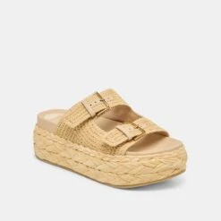 FALYN SANDALS LT NATURAL WOVEN RAFFIA(Falyn Sandals Lt Natural Woven Raffia) -Dolce Vita Shop DOLCEVITA SANDALS FALYN LTNATURALWOVENRAFFIA 01