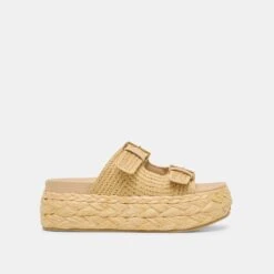 FALYN SANDALS LT NATURAL WOVEN RAFFIA(Falyn Sandals Lt Natural Woven Raffia)