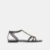 FAUN SANDALS BLACK LEATHER(Faun Sandals Black Leather)